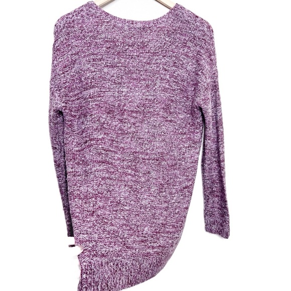 NWT Ellen Tracy Womens Marled Knit Sweater Long Sleeve Casual Pullover Purple M - Picture 10 of 16